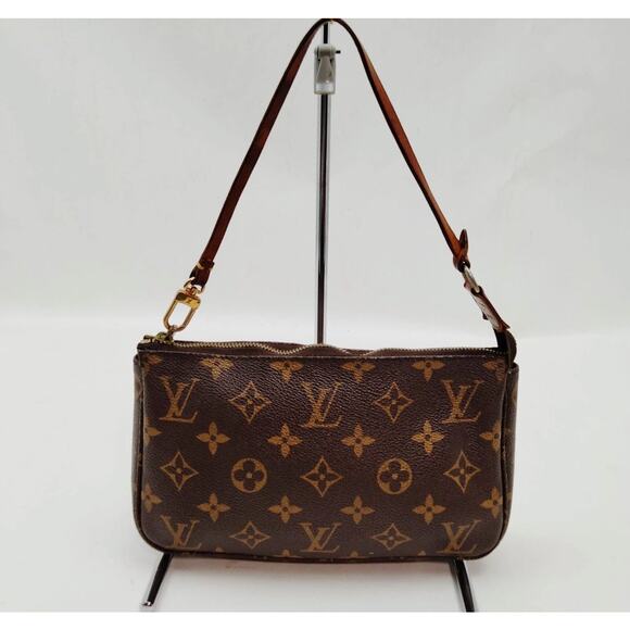 Louis Vuitton LV Accessories Pouch Pochette Accessoires Brown Monogram - Picture 1 of 9